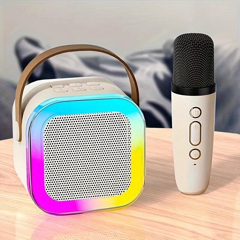 K12 Karaoke Mini Wireless Speaker with Microphone Karaoke Portable Bluetooth Speaker with 1 Microphone