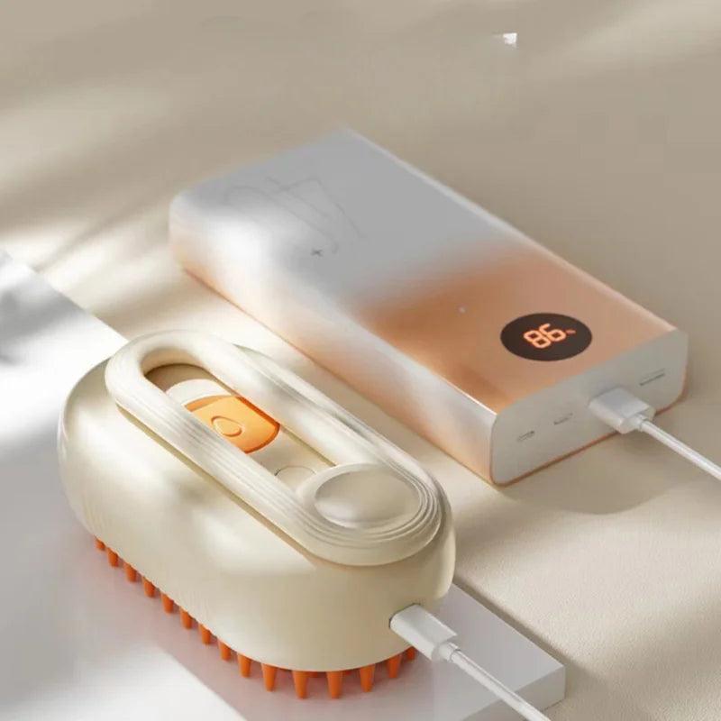 Dog Brush Electric Cat Hair Brush Dog Steamer Brush for Massage Pet Grooming Removing Hair