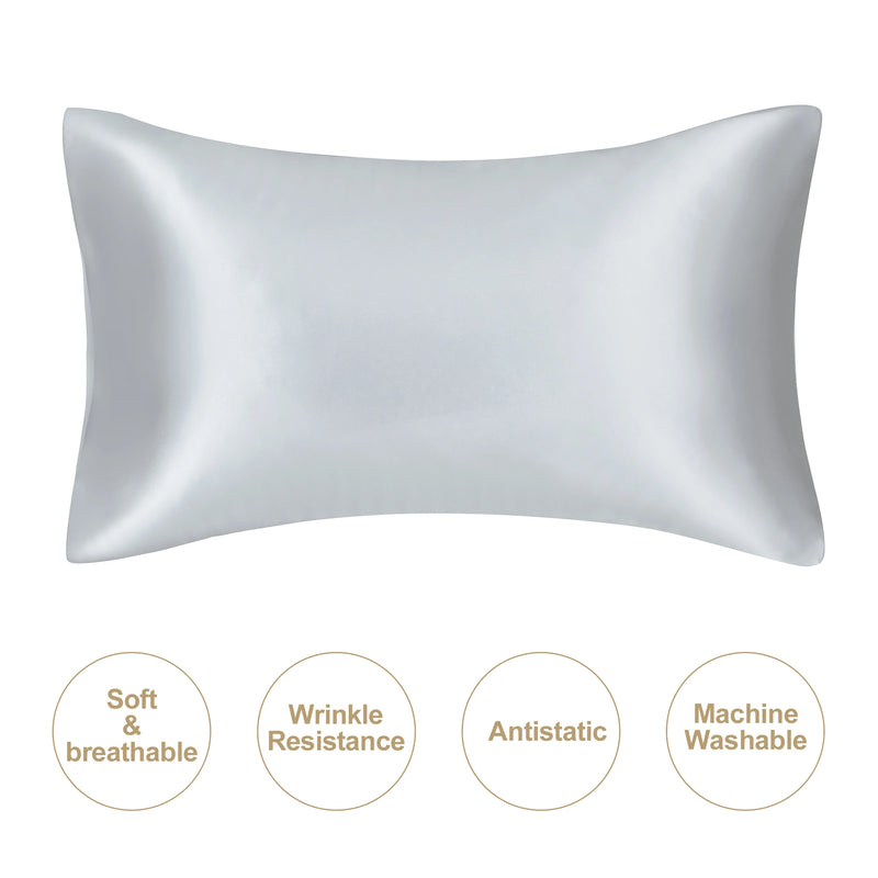 JuwenSilk silky stain pillowcase silky pillowcase natural silk pillowcase mulberry silk pillow case standard queen k