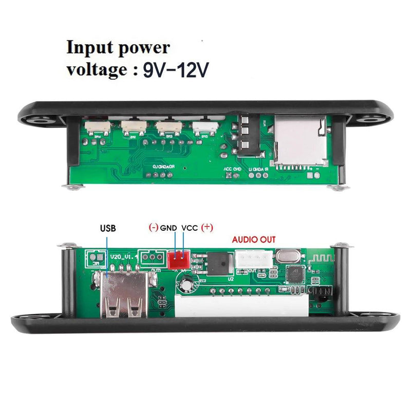 DC 9V 12V Bluetooth 5.0 Car Kit Wireless MP3 Decoder Board Audio WMA Car Music Player Module Lossless Audio USB AUX TF Radio