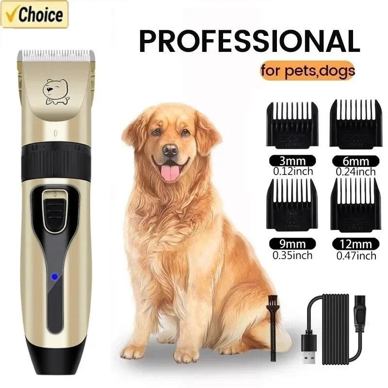 Máquina de cortar cabelo profissional para cães, aparador elétrico para animais de estimação, barbeador recarregável por USB para gatos, máquina de corte de cabelo para animais de estimação