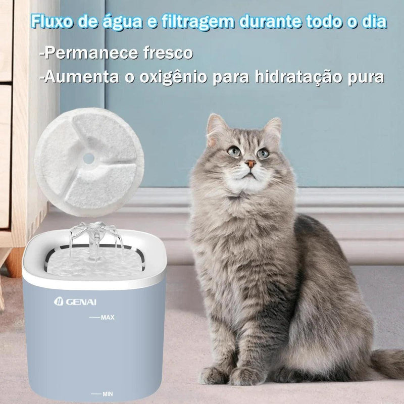 Fonte de água com recirculação automática, filtragem, dispensador de água para cães e gatos, bomba silenciosa USB, fonte de água para animais de estimação e gatos