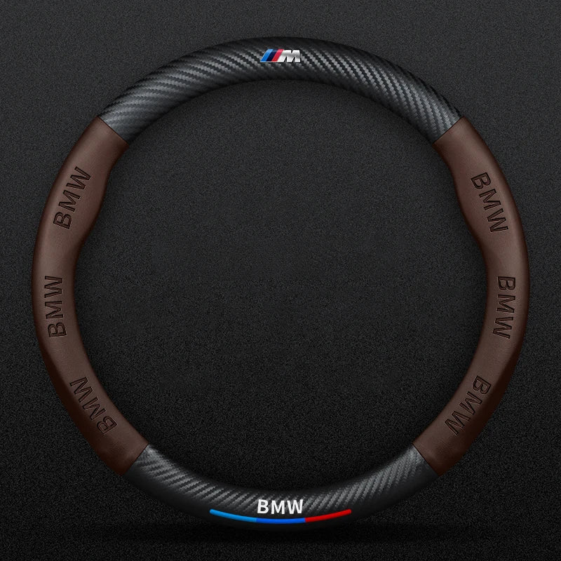 Capa de volante de carro de fibra de carbono para BMW