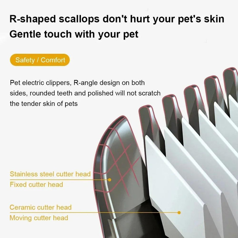 Máquina de cortar cabelo profissional para cães, aparador elétrico para animais de estimação, barbeador recarregável por USB para gatos, máquina de corte de cabelo para animais de estimação