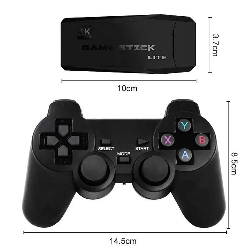 Video Game Console Built-in 20000+ Games Retro Handheld Game Player 64G 4K TV Game Stick 2.4G Wireless Controller Gamepad