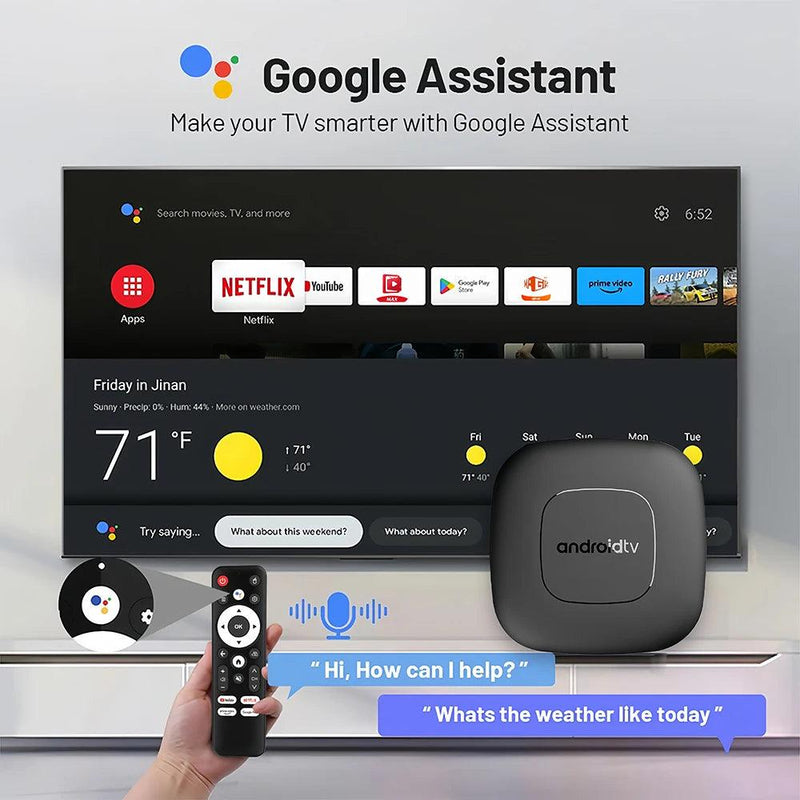 Smart Streaming Media Player TV Box AllwinnerH313 Android13 2.4G e 5G Wifi 4K Mortal T1 Bluetooth Google Assistant