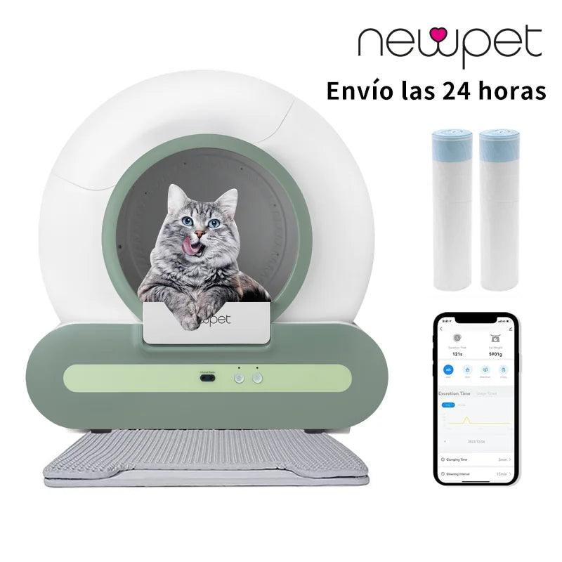 Caixa de areia automática inteligente para gatos, autolimpante, 65L, controle por aplicativo, bandeja de areia para gatos, desodorizador iônico, Arenero Gato