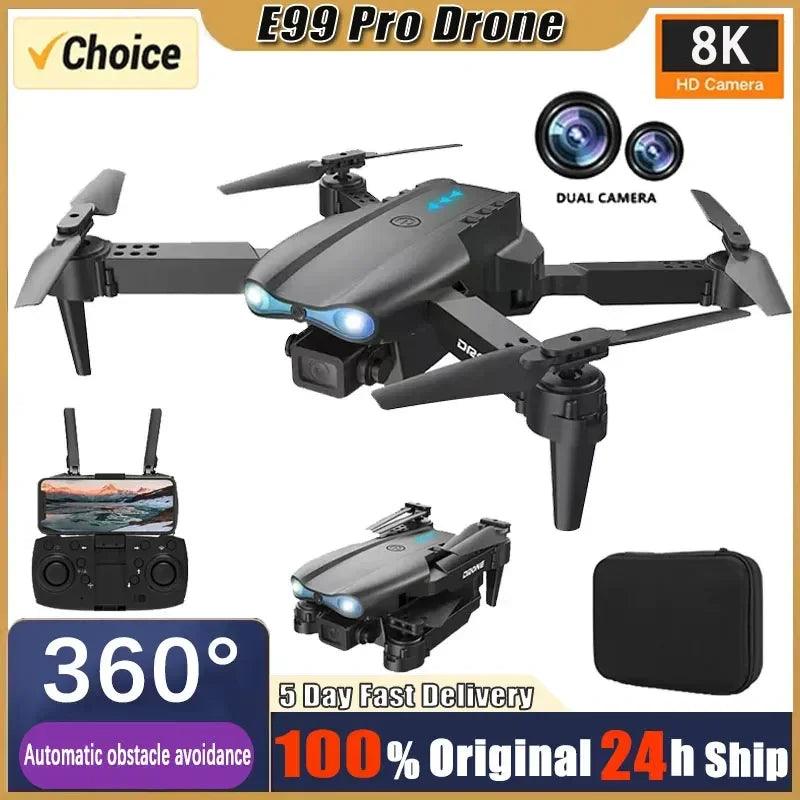 E99 PRO GPS Profissional 8K com Câmera HD FPV 5G Wifi Motor Brushless Dobrável RC Quadcopter Obstáculo Evitação Drone