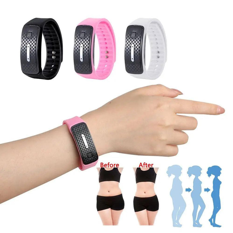 Pulseira de forma corporal ultrassônica prática Pulseira inteligente magnética de desintoxicação linfática Pulseira de pedômetro de fitness de frequência cardíaca