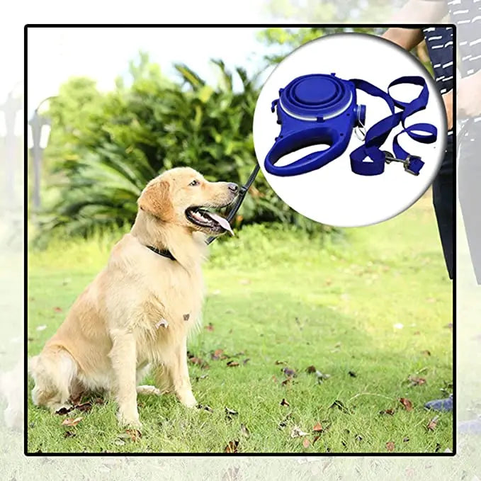 Multifunction Pet Dog Leash with Builtin Water Bottle Bowl Waste Bag Dispenser for Outdoor Walking Traction Rope Pet Accessories