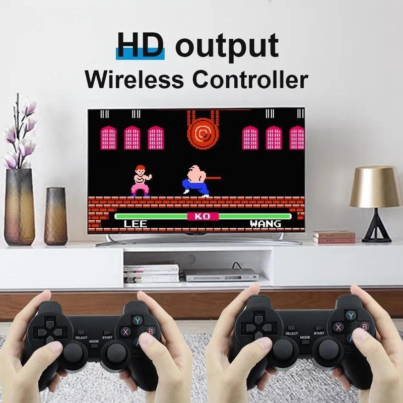 Video Game Console Built-in 20000+ Games Retro Handheld Game Player 64G 4K TV Game Stick 2.4G Wireless Controller Gamepad