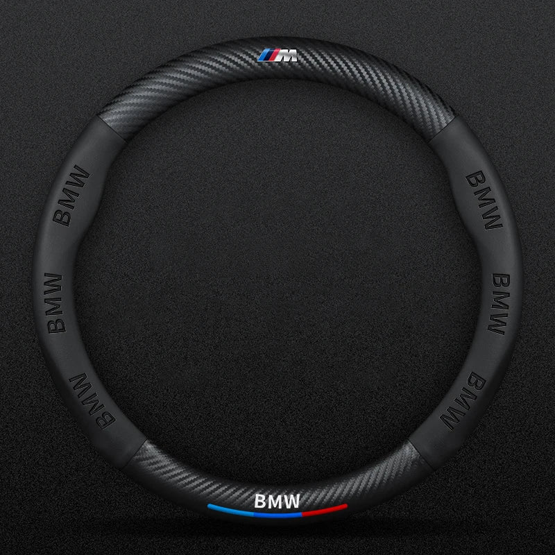 Capa de volante de carro de fibra de carbono para BMW