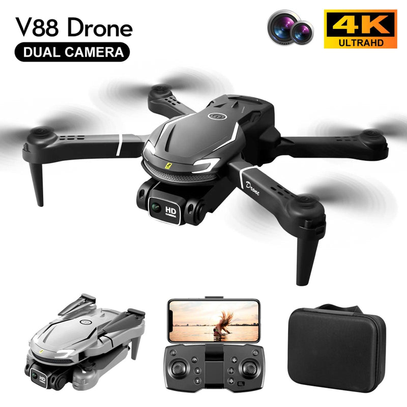 Drone 4K Câmera Dupla Grande Angular HD Fotografia Aérea Quadcopter Dobrável RC Helicóptero WIFI FPV Altura Segurar Presente Brinquedo