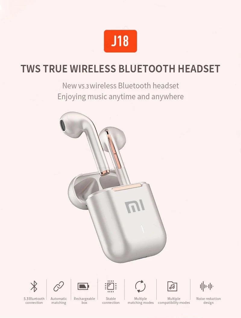 Xiaomi J18 wireless Bluetooth headset HiFI in-ear stereo microphone touch waterproof TWS noise cancelling gaming headset