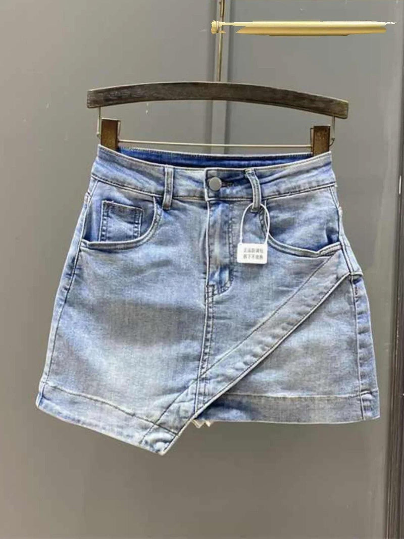 shorts saia jeans feminino vintura alta