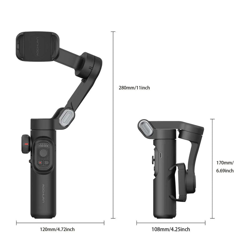 estabilizador inteligente Smartphone com luz de preenchimento para iPhone Android Face