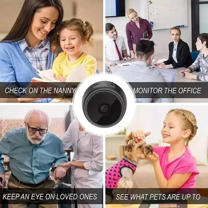 Mini Câmera 1080P HD Wifi Monitor de Segurança Sem Fio Para Casa Versão Noturna Proteção de Vídeo Controle Remoto Inteligente Filmadoras