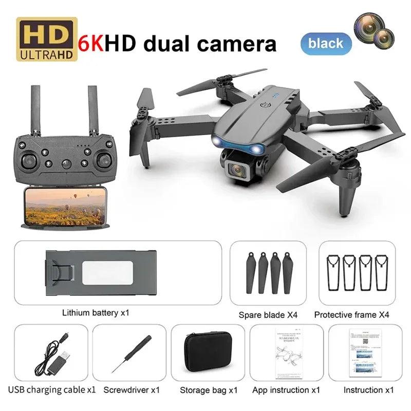 E99 PRO GPS Profissional 8K com Câmera HD FPV 5G Wifi Motor Brushless Dobrável RC Quadcopter Obstáculo Evitação Drone