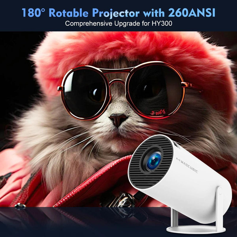 Projetor Magcubic HY300 Pro 4K Android 11 Dual Wifi6 260ANSI Allwinner H713 BT5.0 1080P 1280*720P Home Cinema Projetor Externo