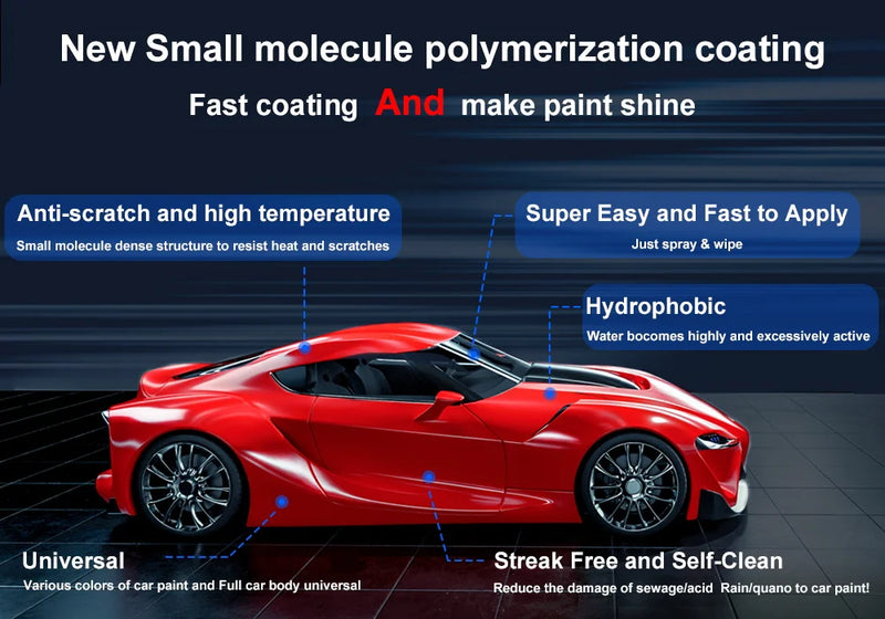 Revestimento líquido de nano revestimento cerâmico para carro, camada hidrofóbica de nano cristal