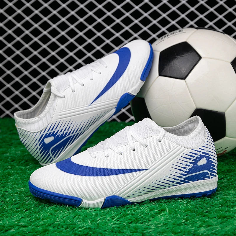 Profissional Kid Novos Sapatos de Futebol Match Ankle Antiderrapante Futebol