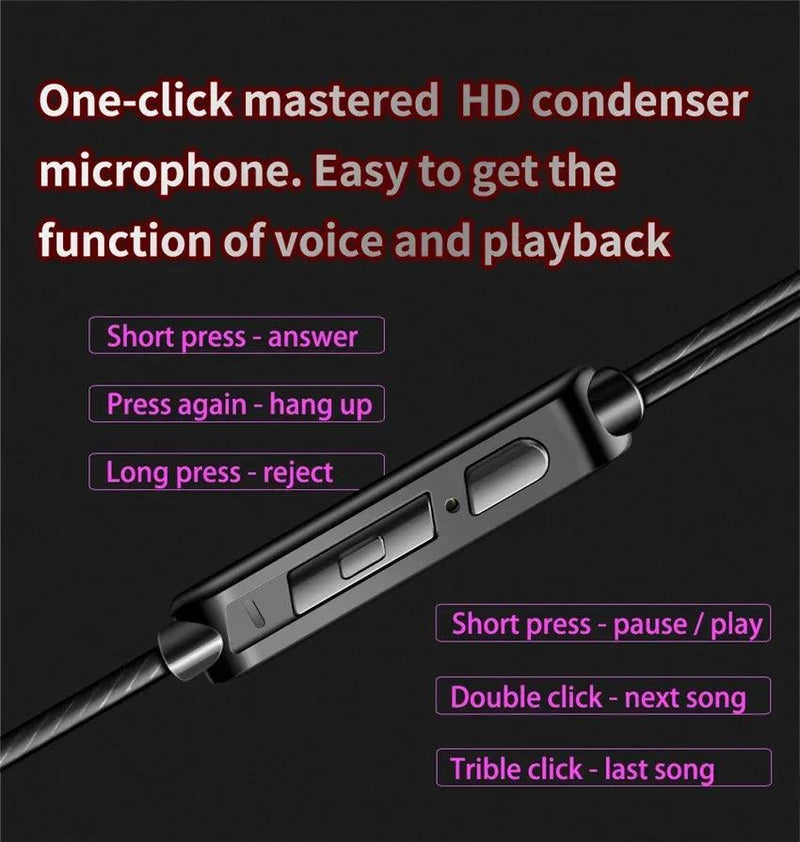 Fones de ouvido com fio Dual Drive HiFi Fone de ouvido com microfone 3,5 mm Esporte Corrida Música Fones de ouvido Baixo Estéreo Fone de ouvido Original