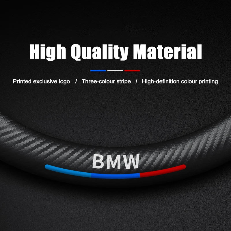 Capa de volante de carro de fibra de carbono para BMW