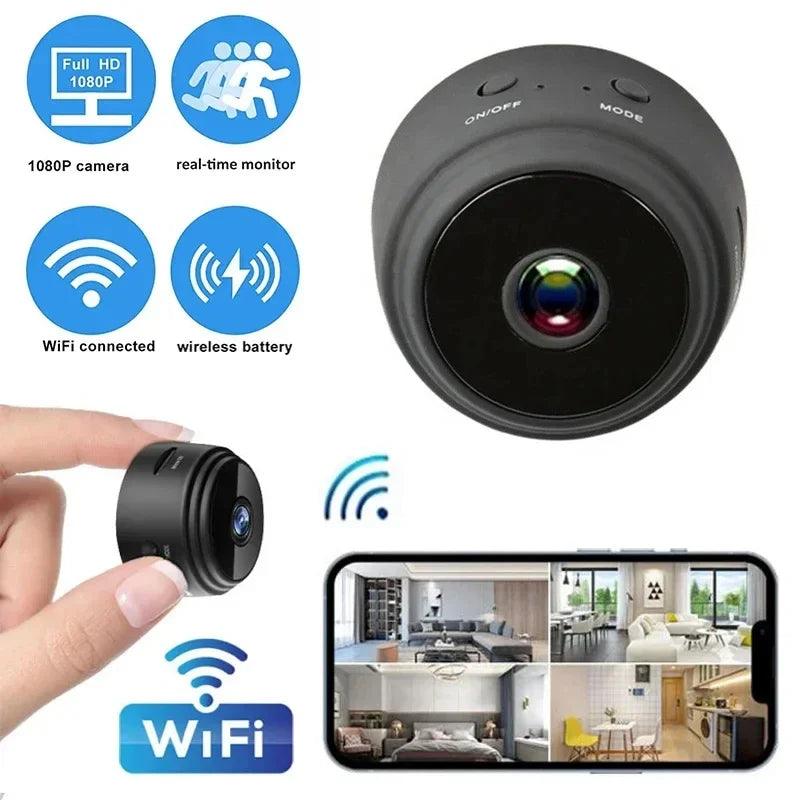 Mini Câmera 1080P HD Wifi Monitor de Segurança Sem Fio Para Casa Versão Noturna Proteção de Vídeo Controle Remoto Inteligente Filmadoras