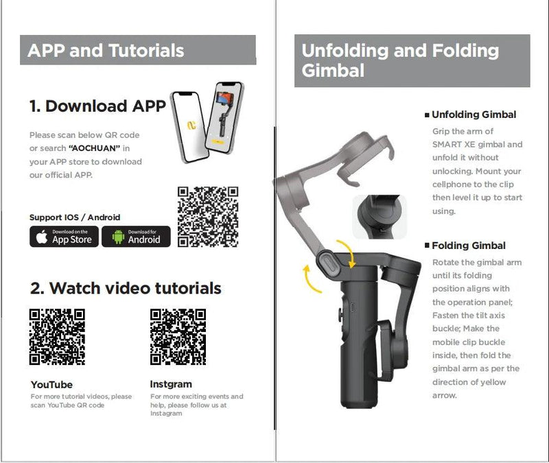 estabilizador inteligente Smartphone com luz de preenchimento para iPhone Android Face