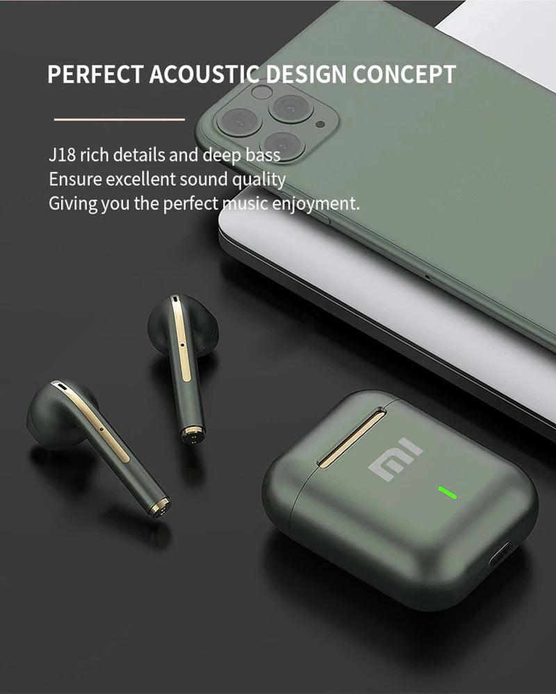 Xiaomi J18 wireless Bluetooth headset HiFI in-ear stereo microphone touch waterproof TWS noise cancelling gaming headset