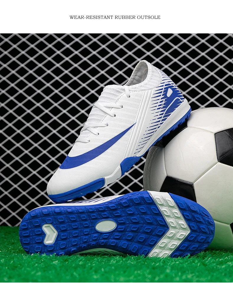 Profissional Kid Novos Sapatos de Futebol Match Ankle Antiderrapante Futebol