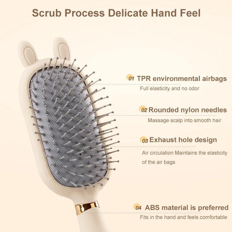 Air Bag Anti Static Exhaust Air Cushion Comb Women Long Hair Curling Fluffy Head Massage Comb Salon Hairdressing Styling Tools