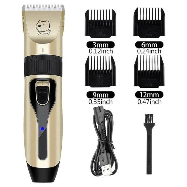 Máquina de cortar cabelo profissional para cães, aparador elétrico para animais de estimação, barbeador recarregável por USB para gatos, máquina de corte de cabelo para animais de estimação