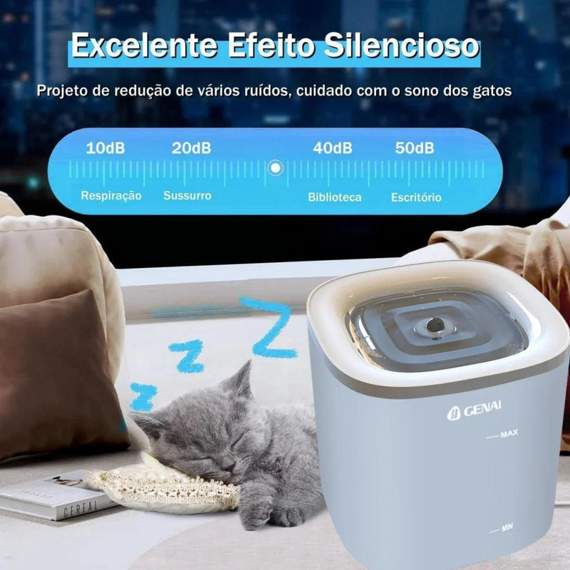 Fonte de água com recirculação automática, filtragem, dispensador de água para cães e gatos, bomba silenciosa USB, fonte de água para animais de estimação e gatos