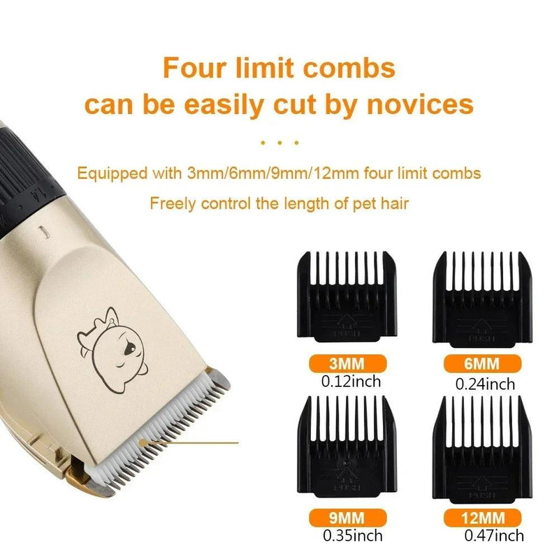 Máquina de cortar cabelo profissional para cães, aparador elétrico para animais de estimação, barbeador recarregável por USB para gatos, máquina de corte de cabelo para animais de estimação