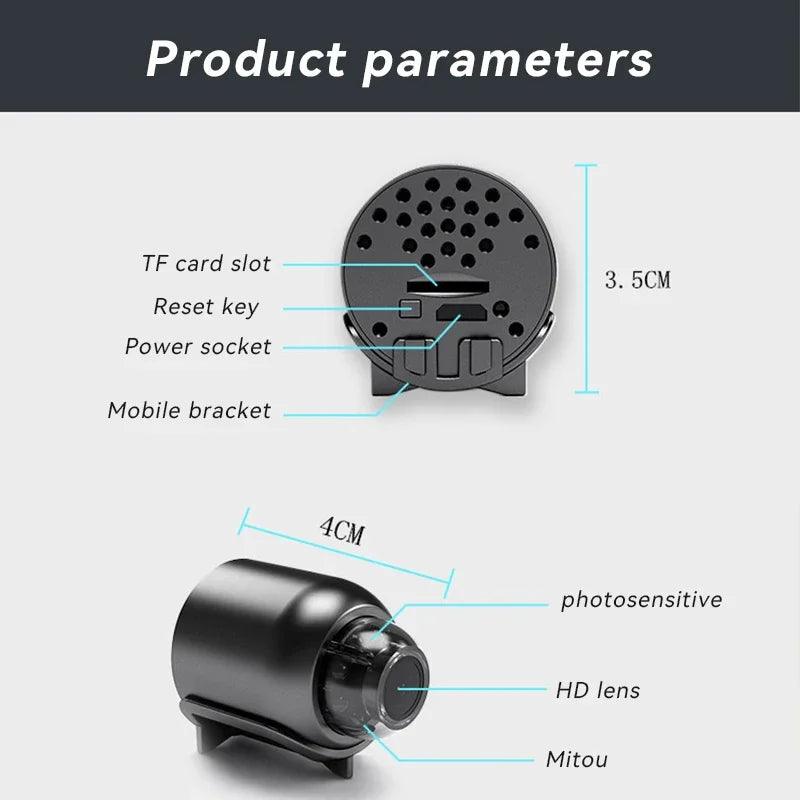 Câmera Wifi Sem Fio 1080P Mini Gravador de Vídeo de Visão Noturna Câmera de Detecção de Movimento de Bebê Animal de Estimação Câmera de Vigilância HD IP Cam