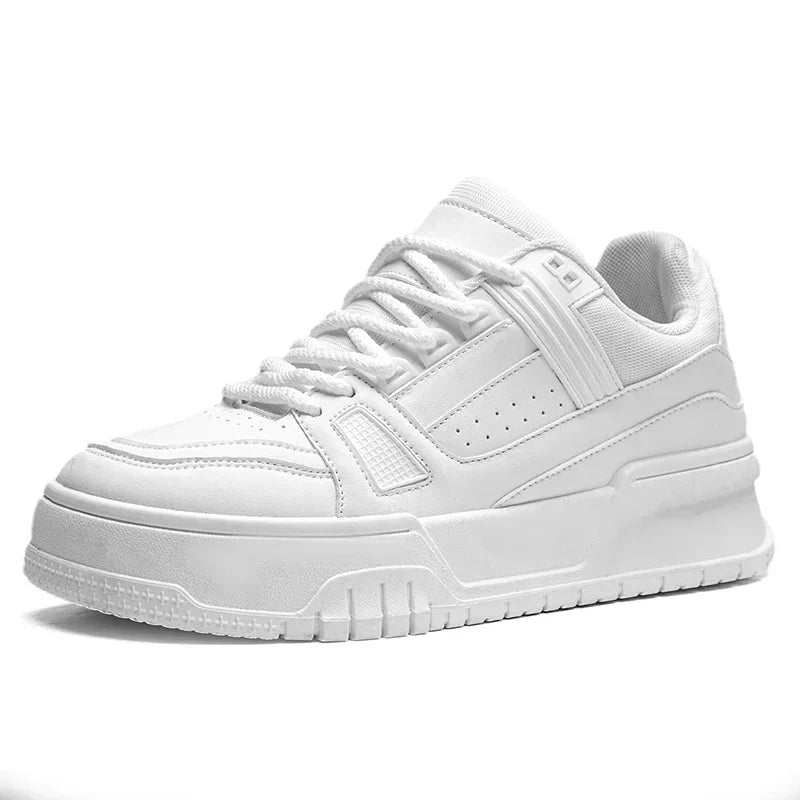 Tênis de luxo masculinos, calçados casuais de couro branco, calçados confortáveis para corridaxury Platform Sport Shoes Zapatillas Hombre