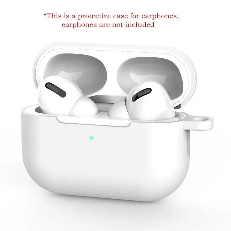 For AirPods Pro Protective Case Silicone New Solid Color Apple Bluetooth Headset Soft Case Protective Cover