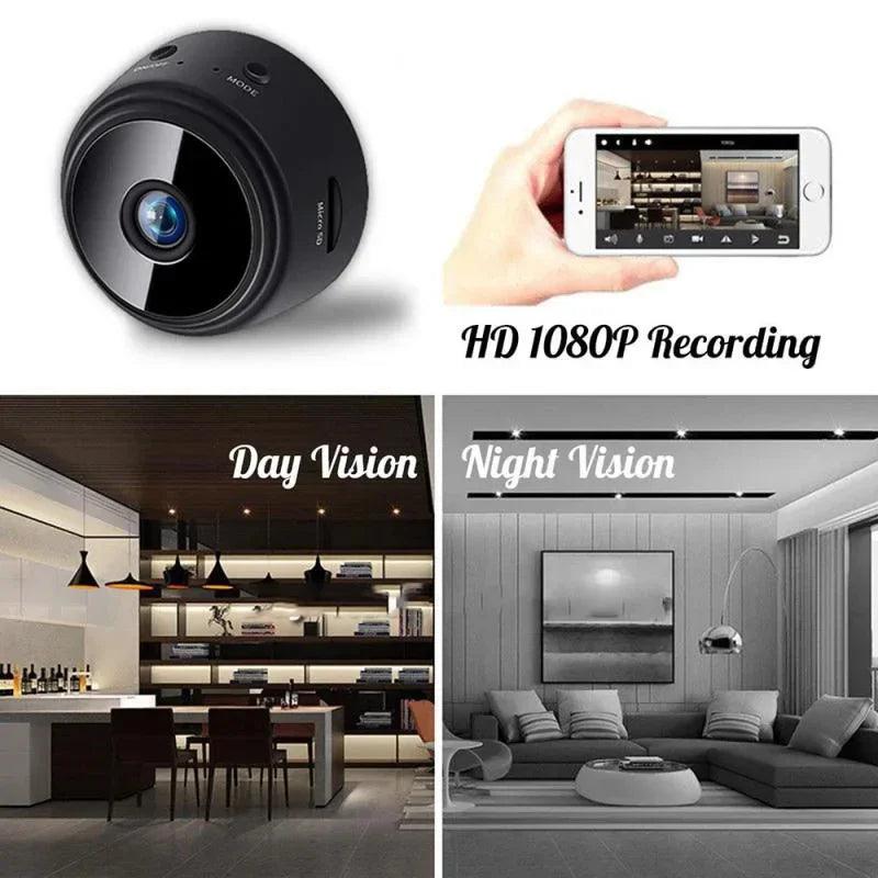 Mini Câmera 1080P HD Wifi Monitor de Segurança Sem Fio Para Casa Versão Noturna Proteção de Vídeo Controle Remoto Inteligente Filmadoras