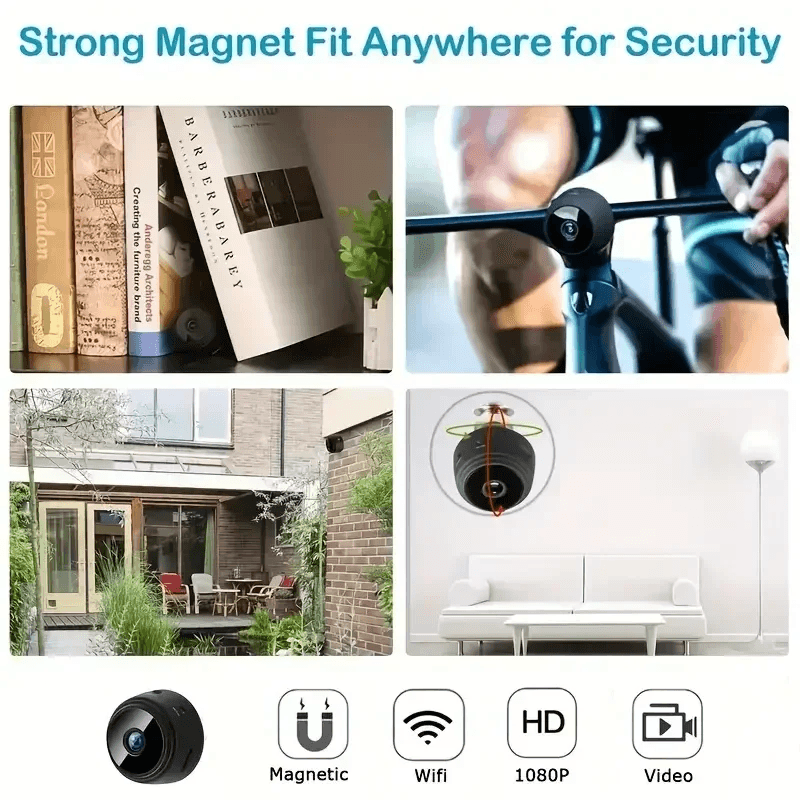 Mini Câmera 1080P HD Wifi Monitor de Segurança Sem Fio Para Casa Versão Noturna Proteção de Vídeo Controle Remoto Inteligente Filmadoras