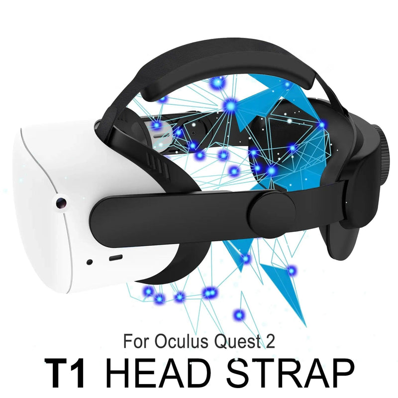 Compatível com Quest 2 Elite Strap para suporte e conforto aprimorados em VR, para Meta Quest 2 Comfort Head Strap Acessórios Brancos