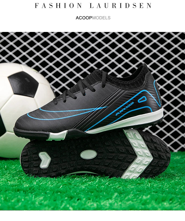 Profissional Kid Novos Sapatos de Futebol Match Ankle Antiderrapante Futebol