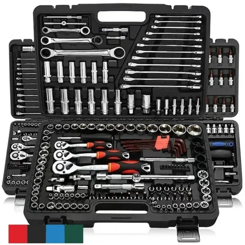 Kit de ferramentas de reparo de carro 46 peças, conjunto de soquetes de 1/4 de polegada