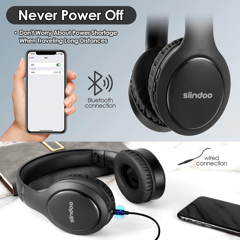 Fones de ouvido dobráveis sem fio Bluetooth Fones de ouvido estéreo Super Bass Cancelamento de ruído com microfone Fone de ouvido para celular